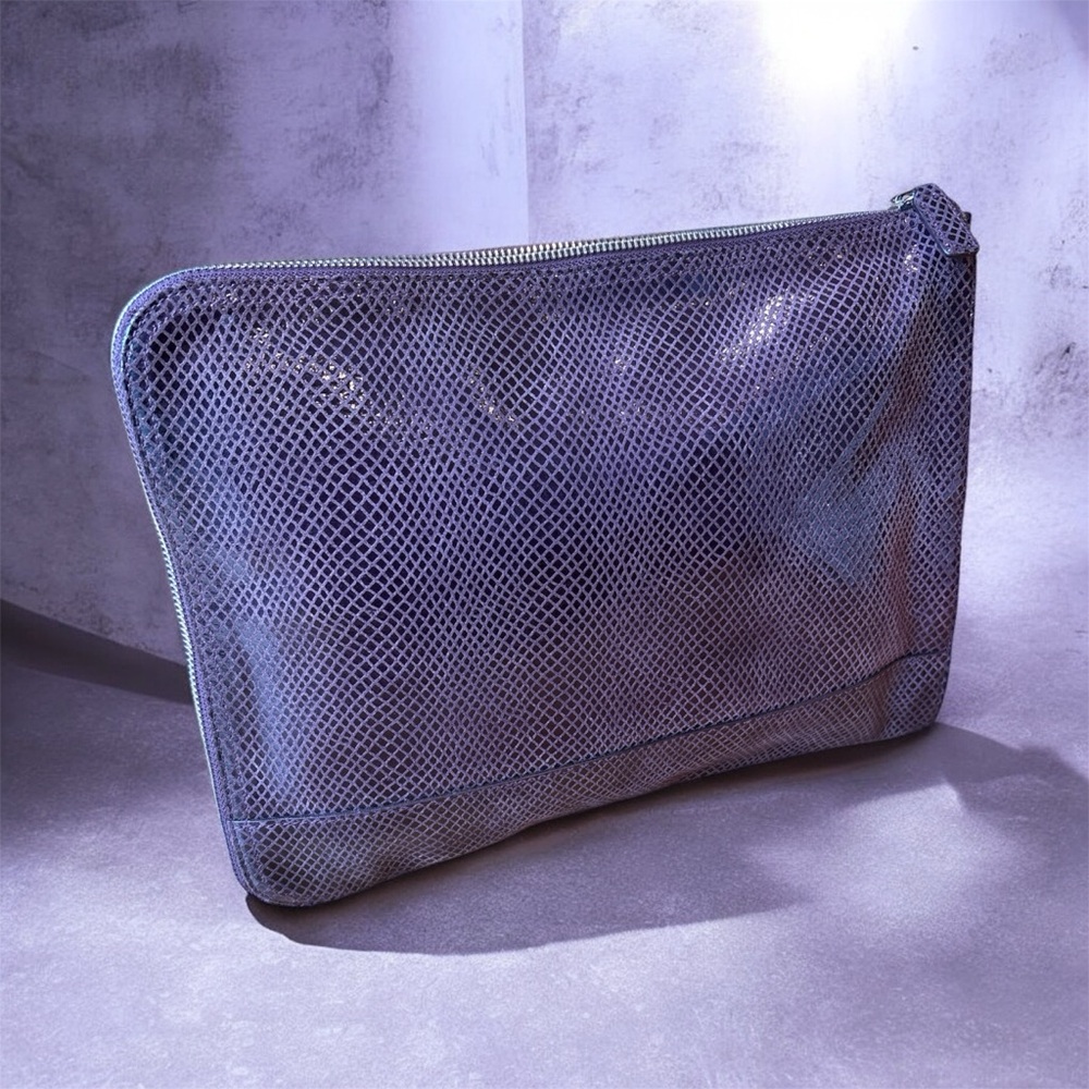 Levenger Purple Leather Tablet Storage Case